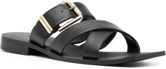 Senso Leren sandalen Zwart