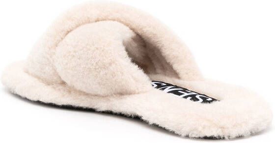 Senso Inka V slippers van imitatiebont Beige