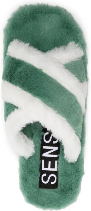 Senso Irah II slippers met kruisbandjes Groen