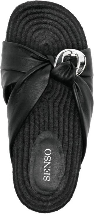 Senso Sandalen met gespdetail Zwart