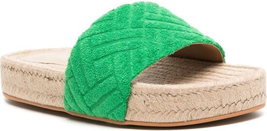 Senso Isobel espadrilles met open neus Groen