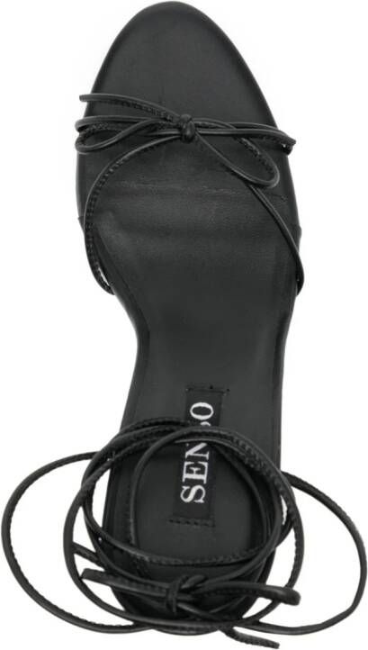 Senso Kalani leren sandalen Zwart