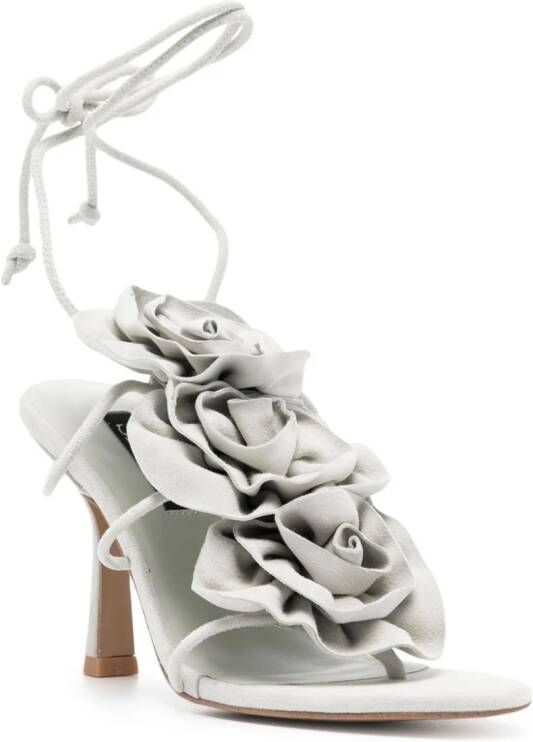 Senso Sandalen met bloemenpatch Wit