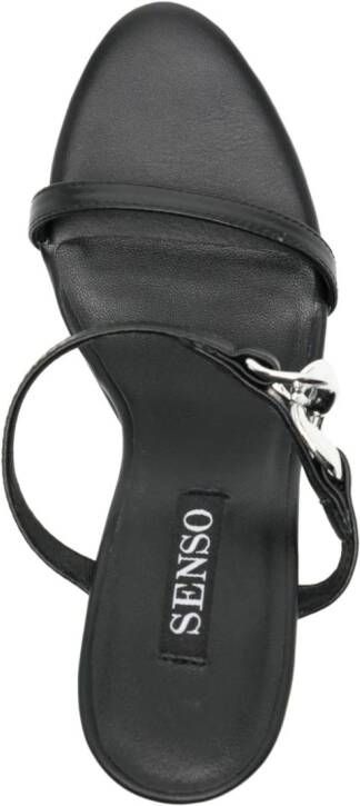 Senso 100 mm Kiana leren muiltjes Zwart