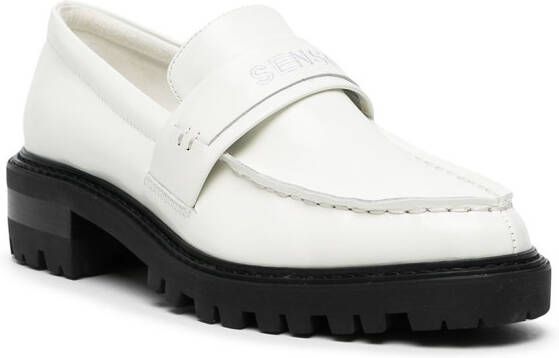 Senso Met I leren loafers Wit