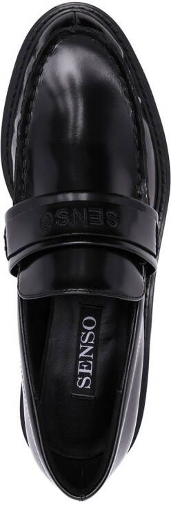 Senso Met I leren loafers Zwart