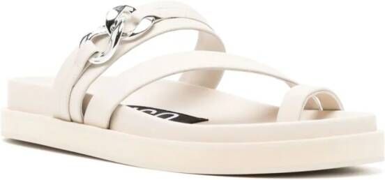 Senso Nikita leren sandalen met kettingdetail Wit