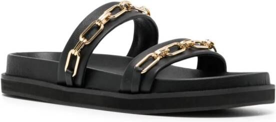 Senso Sandalen verfraaid met ketting Zwart