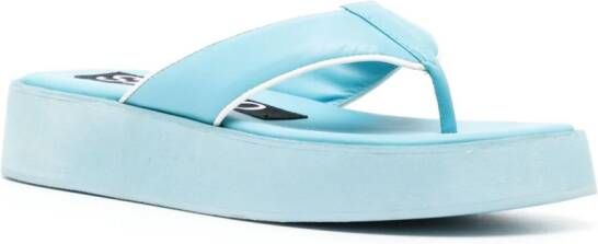 Senso Paxton teenslippers met plateauzool Blauw