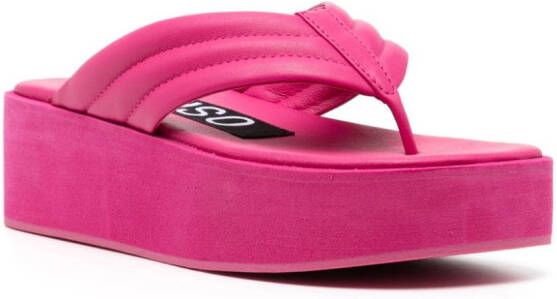 Senso Reese leren teenslippers Roze