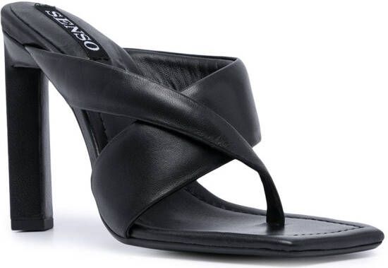 Senso Sofie I leren sandalen Zwart