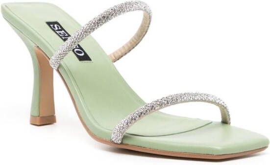 Senso Umber I leren sandalen Zilver