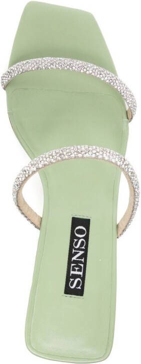 Senso Umber I leren sandalen Zilver