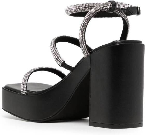 Senso Yasmin II sandalen verfraaid met kristallen Zwart