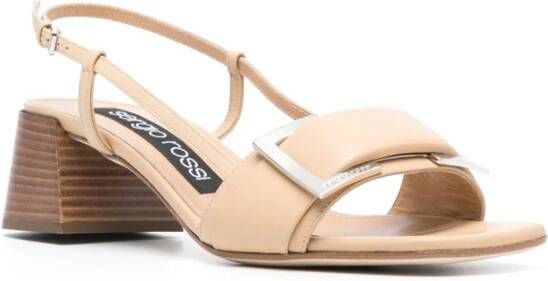 Sergio Rossi 50 mm sandalen met gesp Beige