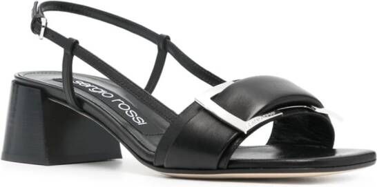 Sergio Rossi 50 mm sandalen met gesp Zwart