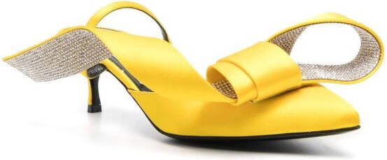 Sergio Rossi 50 mm Marquise leren sandalen Geel