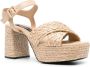 Sergio Rossi 80 mm sandalen met geweven detail Beige - Thumbnail 2