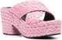 Sergio Rossi Raffia muiltjes Roze - Thumbnail 2