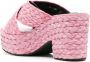 Sergio Rossi Raffia muiltjes Roze - Thumbnail 3