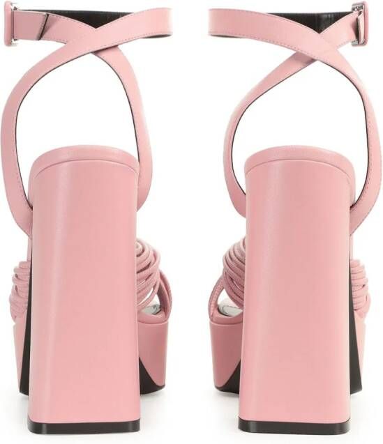 Sergio Rossi Akida crossbodytas met reliëf Roze