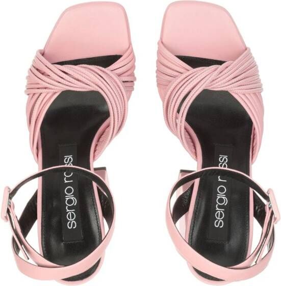 Sergio Rossi Akida crossbodytas met reliëf Roze