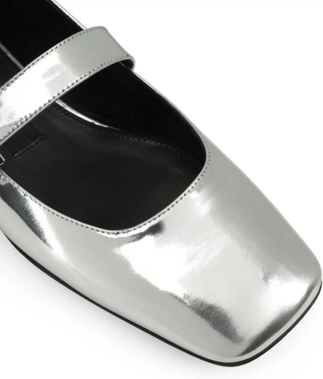 Sergio Rossi Ballerina's met metallic-effect Zilver