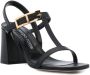 Sergio Rossi Leren sandalen Zwart - Thumbnail 2