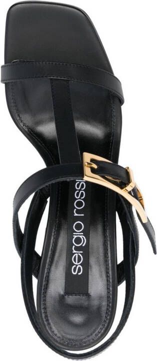 Sergio Rossi Leren sandalen Zwart