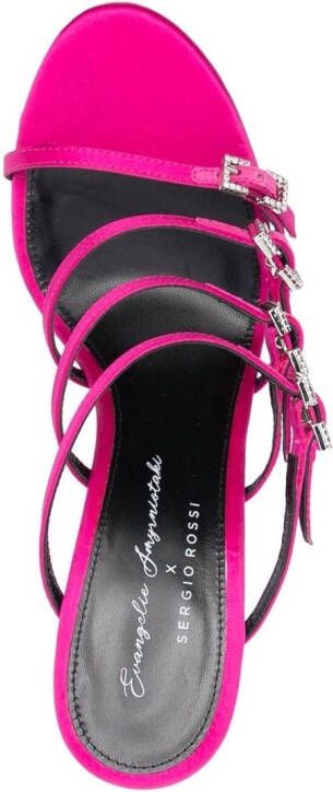 Sergio Rossi Evangelie sandalen met plateauzool Roze