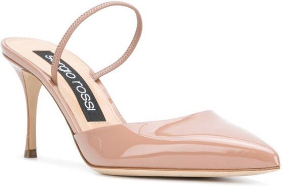 Sergio Rossi Gelakte slingbacks Beige