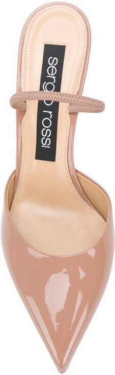 Sergio Rossi Gelakte slingbacks Beige