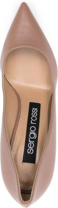 Sergio Rossi Godiva pumps met puntige neus Beige