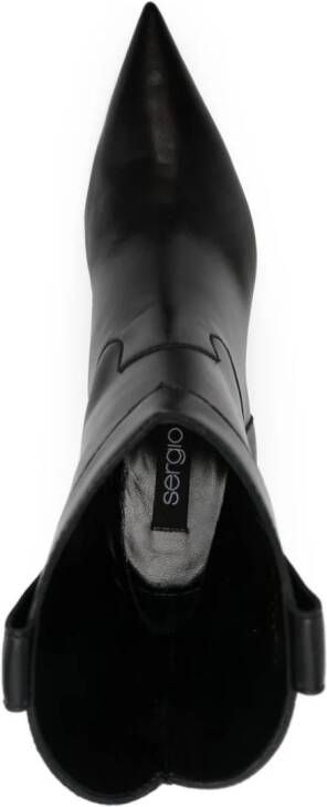 Sergio Rossi Guadalupe 65mm leren laarzen Zwart