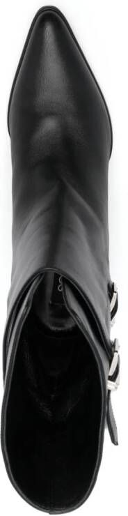 Sergio Rossi sr Thalestris 55mm leren enkellaarzen Zwart