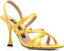 Sergio Rossi Leren sandalen Geel - Thumbnail 2