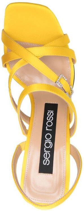 Sergio Rossi Leren sandalen Geel