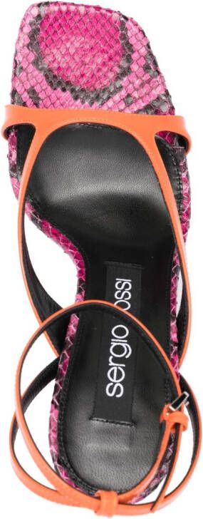 Sergio Rossi Leren sandalen Oranje