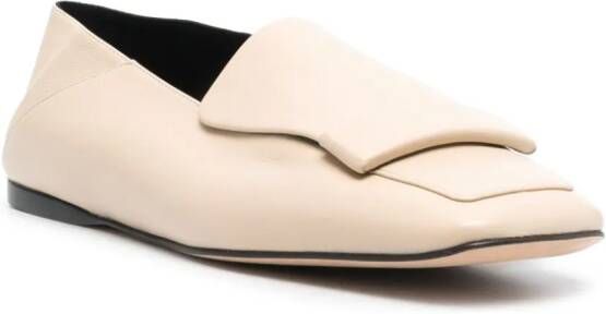 Sergio Rossi Loafers met vierkante neus Beige