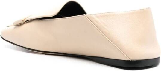 Sergio Rossi Loafers met vierkante neus Beige