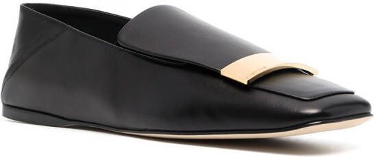 Sergio Rossi Loafers met vierkante neus Zwart