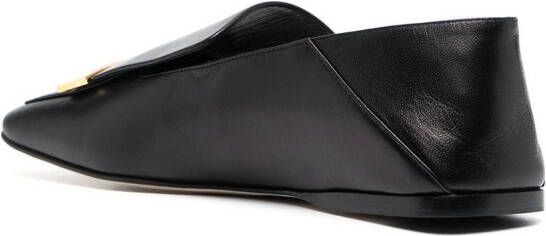 Sergio Rossi Loafers met vierkante neus Zwart