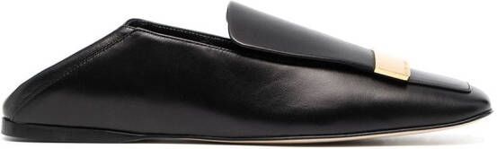 Sergio Rossi Loafers met vierkante neus Zwart