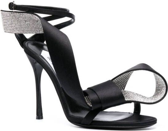 Sergio Rossi Marquise leren sandalen Zwart