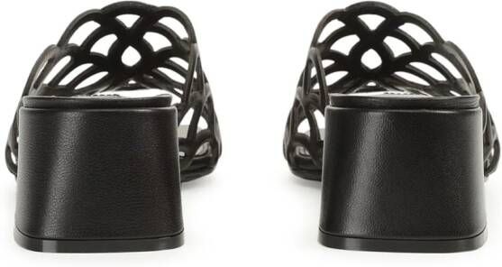 Sergio Rossi 45 mm Mermaid leren muiltjes Zwart