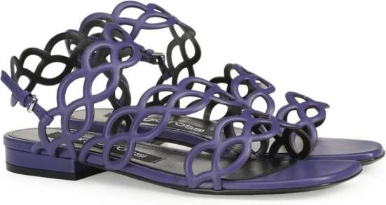 Sergio Rossi Mermaid leren sandalen Paars