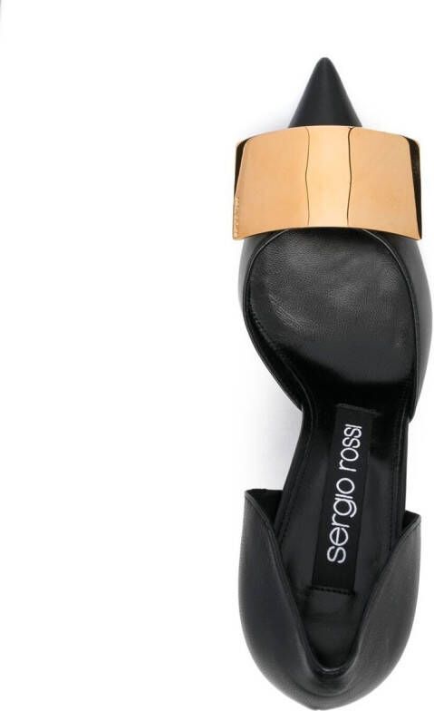 Sergio Rossi Miroir pumps met logoplakkaat Zwart