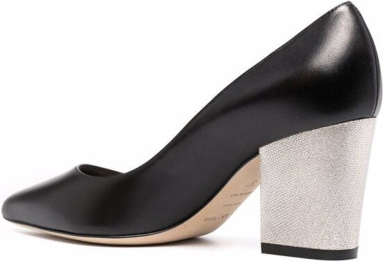 Sergio Rossi Nappa Seventy pumps met blokhak Zwart