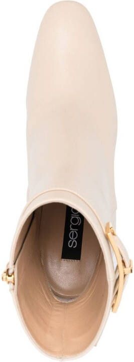 Sergio Rossi Nora leren laarzen Beige