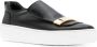 Sergio Rossi plaque detail slip-on sneakers Zwart - Thumbnail 2